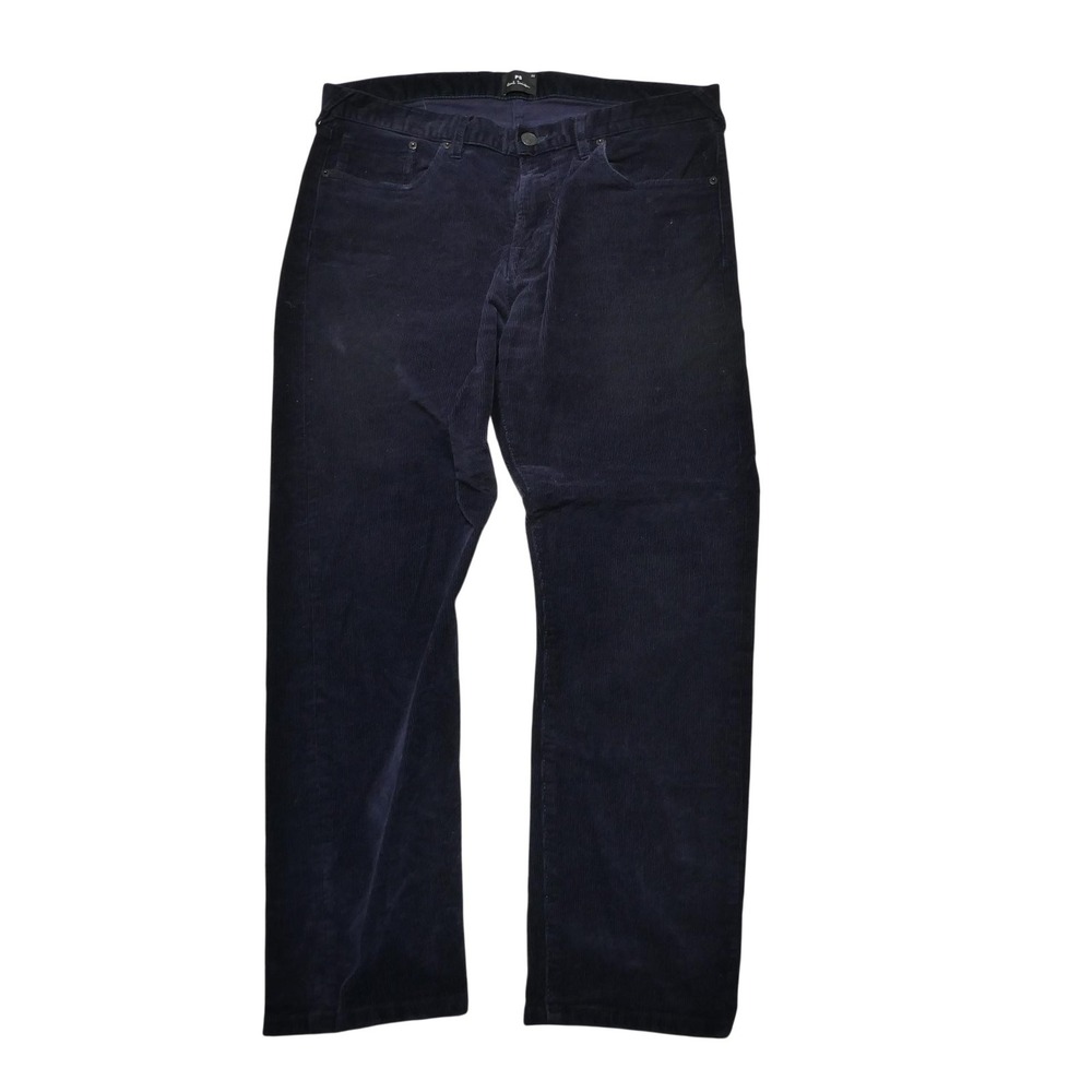 PS Paul Smith Corduroy Pants Mens 32x32 Blue Stretch Chino Casual M2R-301Z